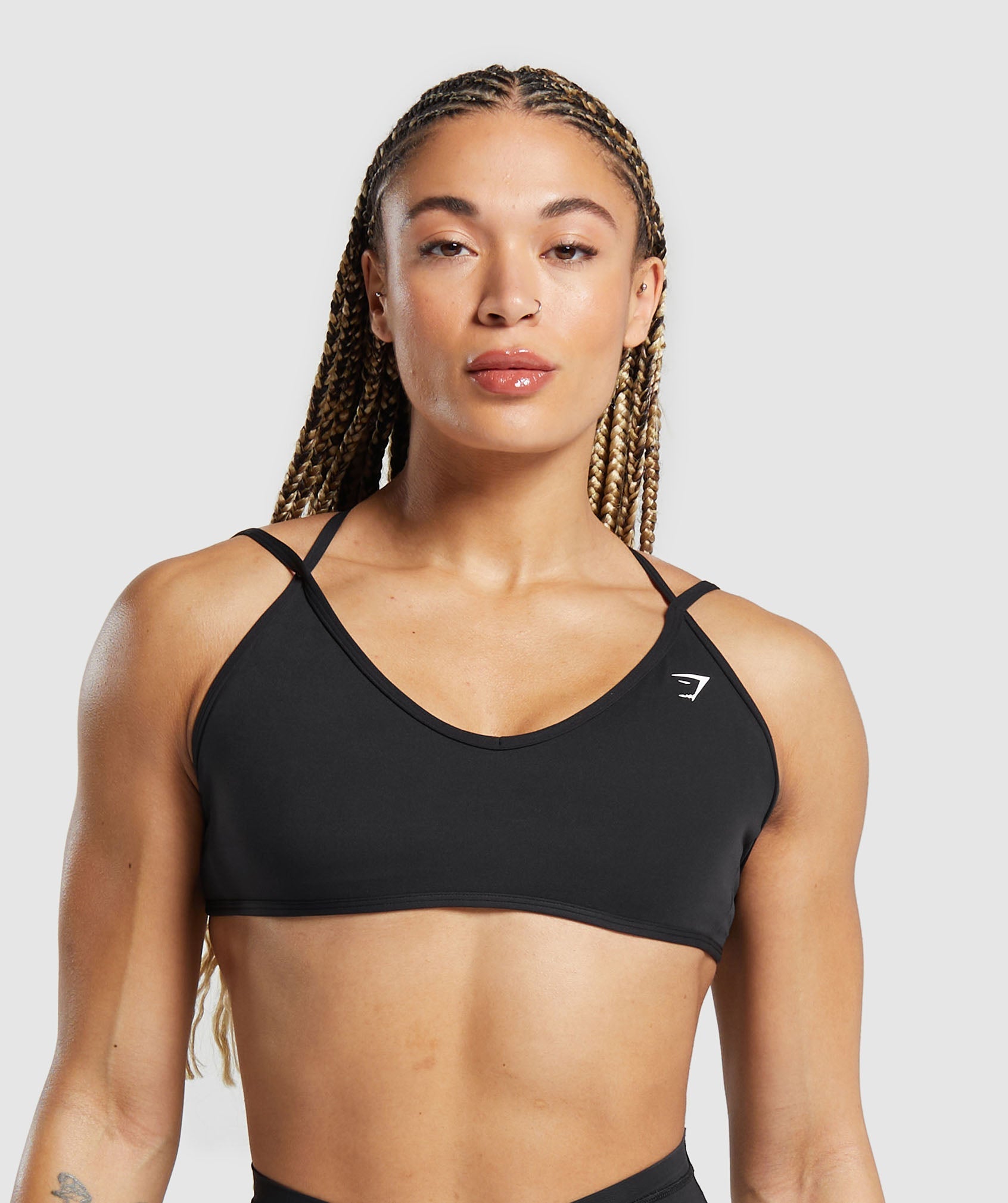Women's Gymshark Back Gains Sports Bra Black