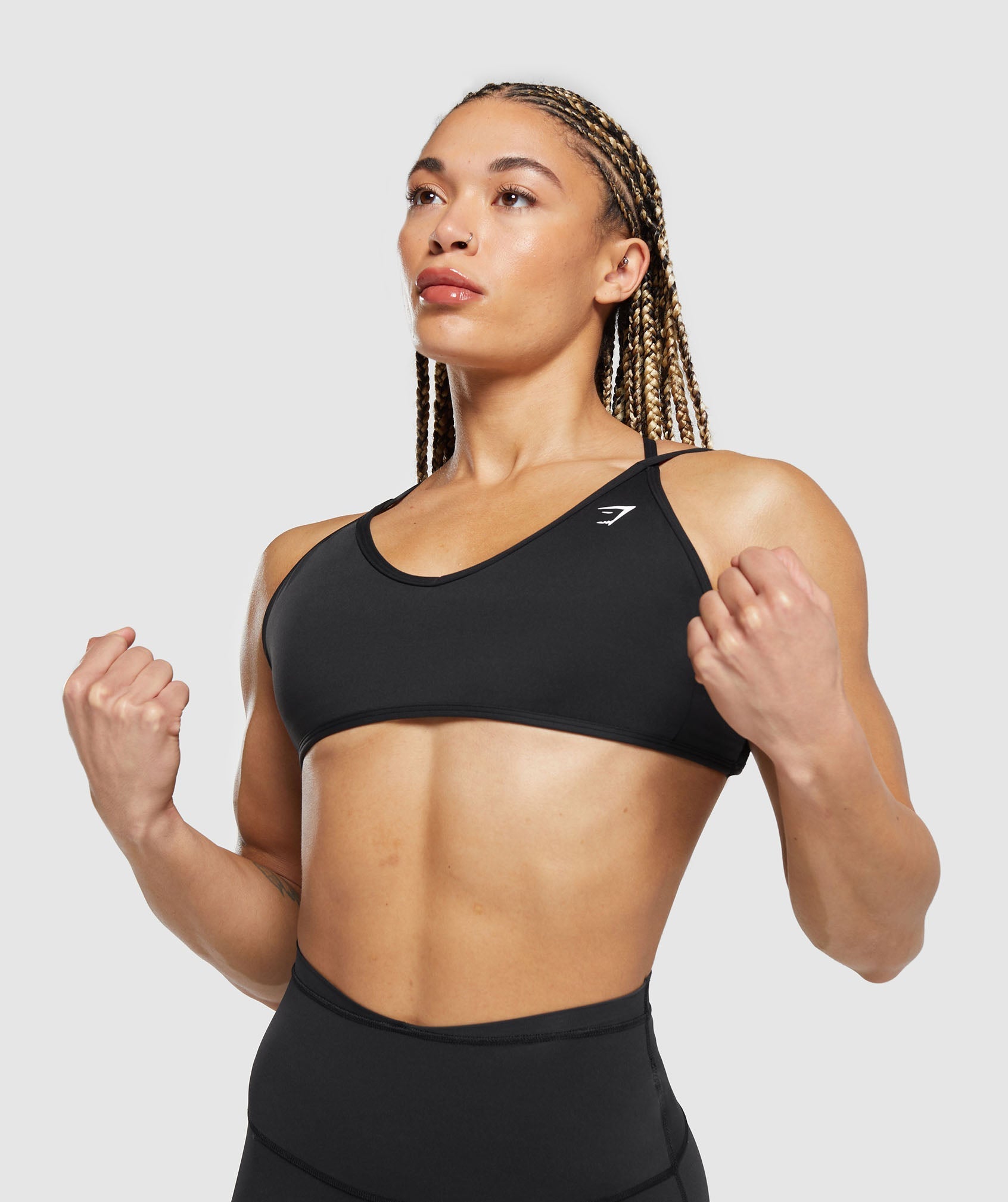 Women's Gymshark Back Gains Sports Bra Black