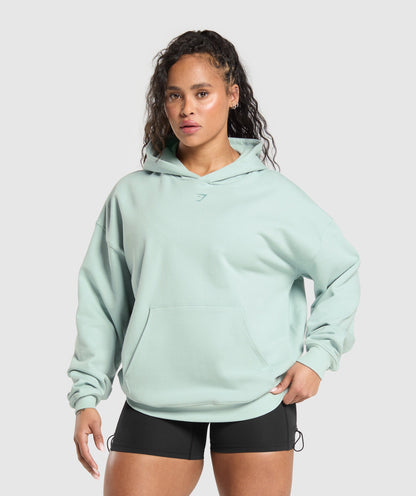 Women's Gymshark Back Gains Graphic Hoodie Morning Blue