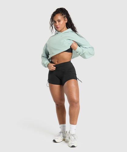 Women's Gymshark Back Gains Graphic Hoodie Morning Blue