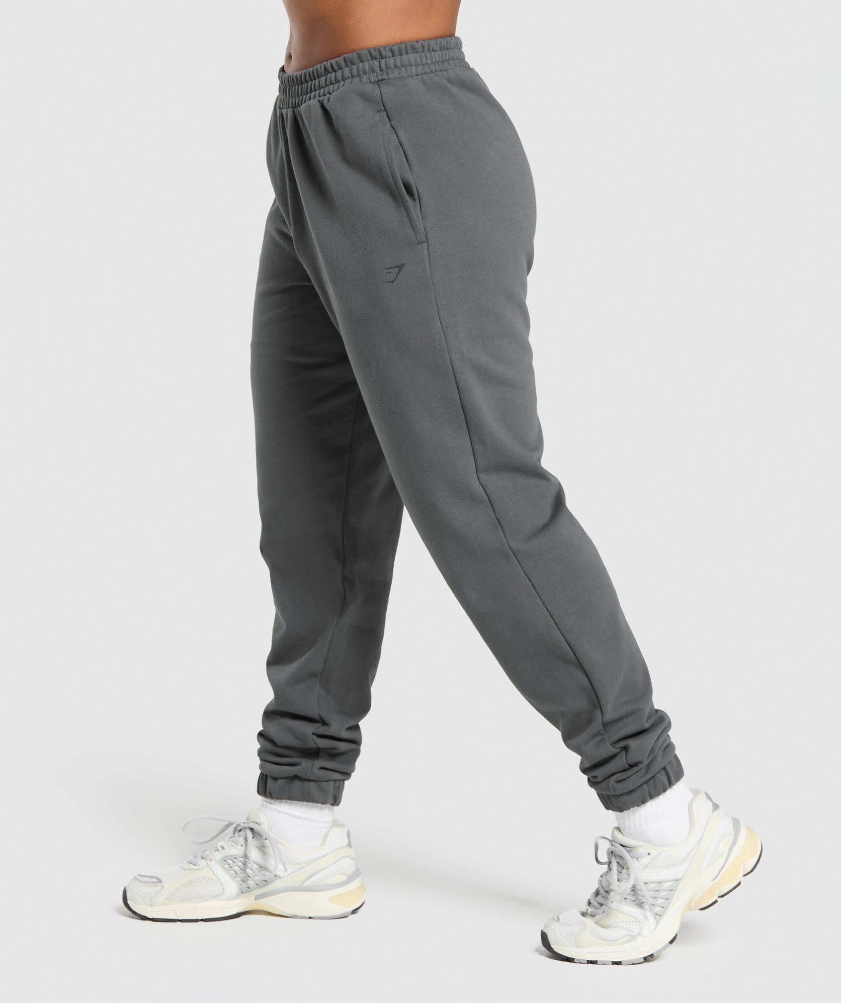 Women's Gymshark Back Gains Graphic Joggers Graphite Grey