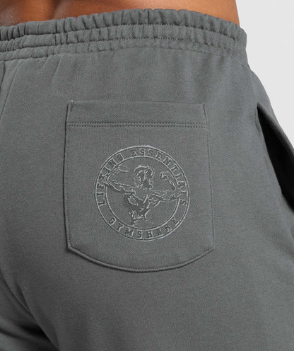Women's Gymshark Back Gains Graphic Joggers Graphite Grey