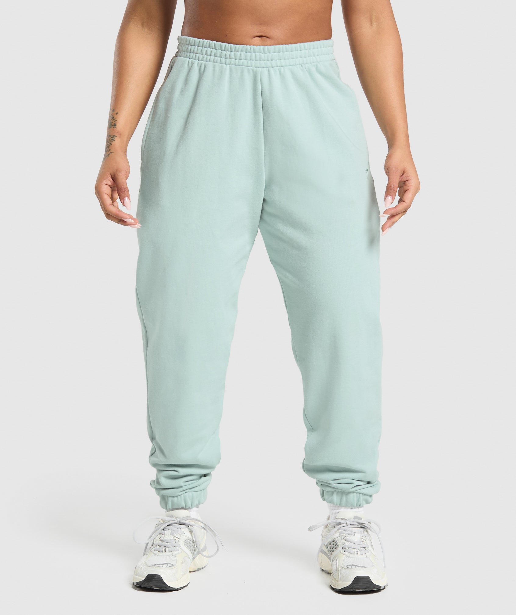 Women's Gymshark Back Gains Graphic Joggers Morning Blue