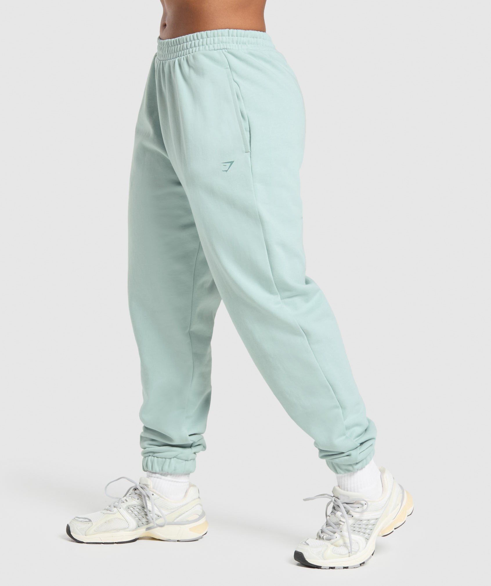 Women's Gymshark Back Gains Graphic Joggers Morning Blue