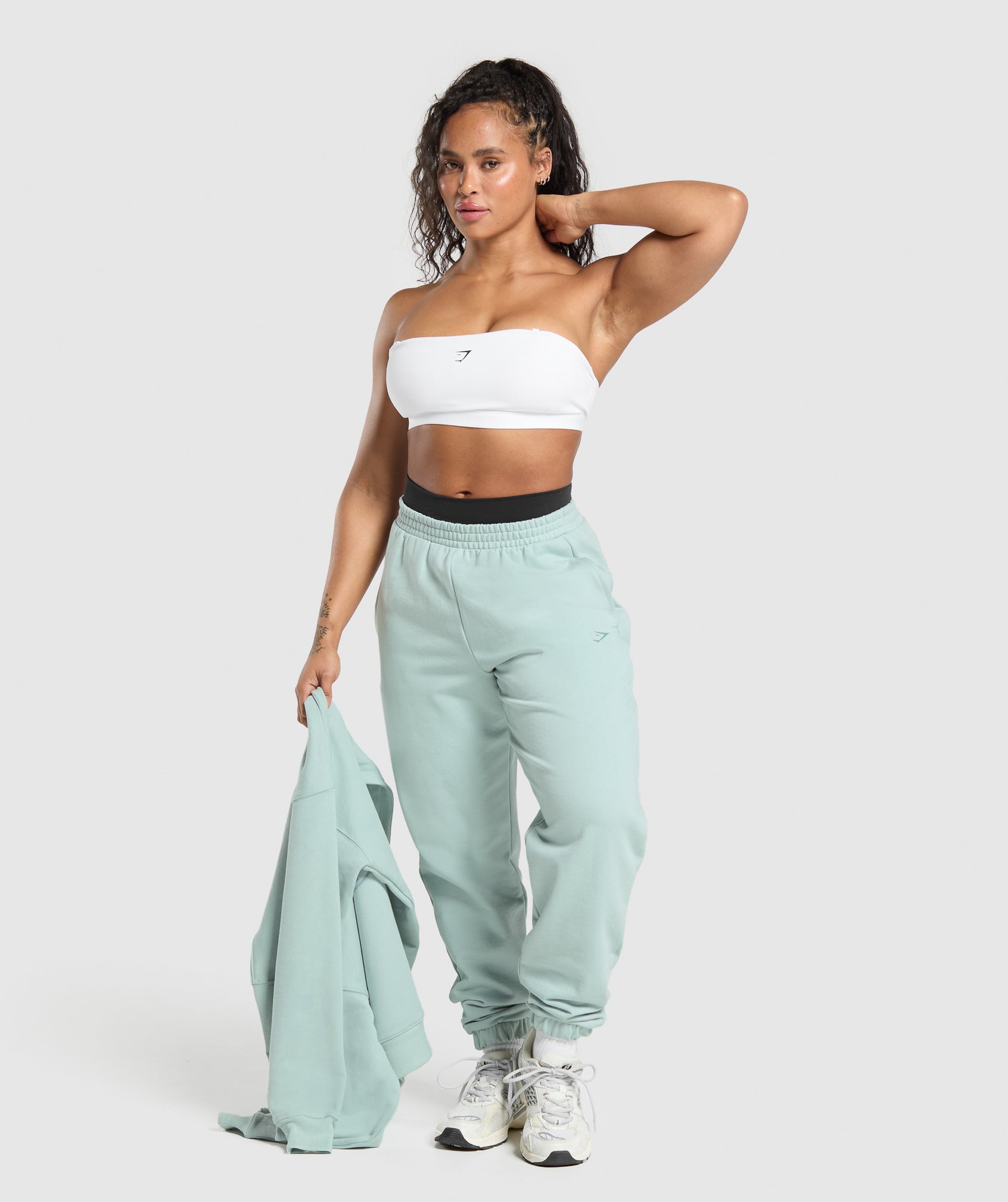 Women's Gymshark Back Gains Graphic Joggers Morning Blue