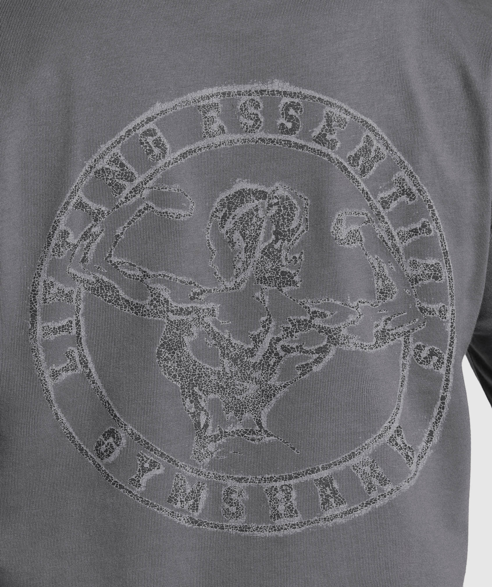 Women's Gymshark Back Gains Graphic Oversized Tee Graphite Grey