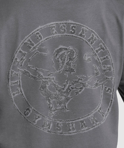 Women's Gymshark Back Gains Graphic Oversized Tee Graphite Grey