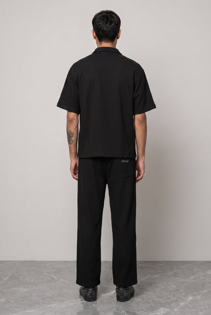 BLACK CO-ORD SET MEN'S SHIRT