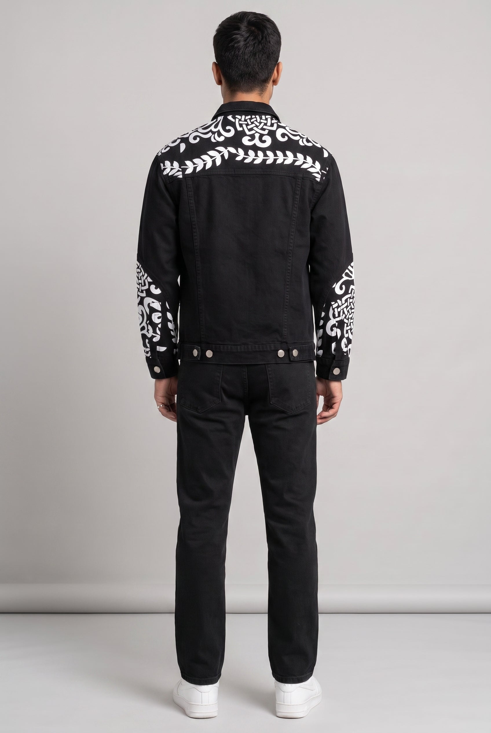 PATCHWORK DENIM BLACK MEN'S JACKET [50/50 LIMITED EDITION]