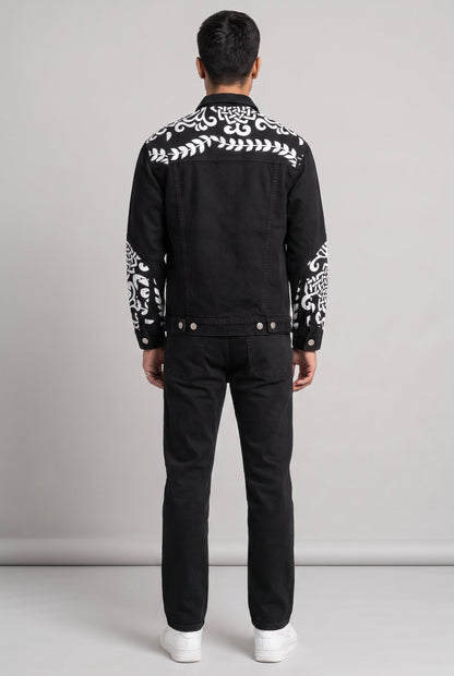 PATCHWORK DENIM BLACK MEN'S JACKET [50/50 LIMITED EDITION]