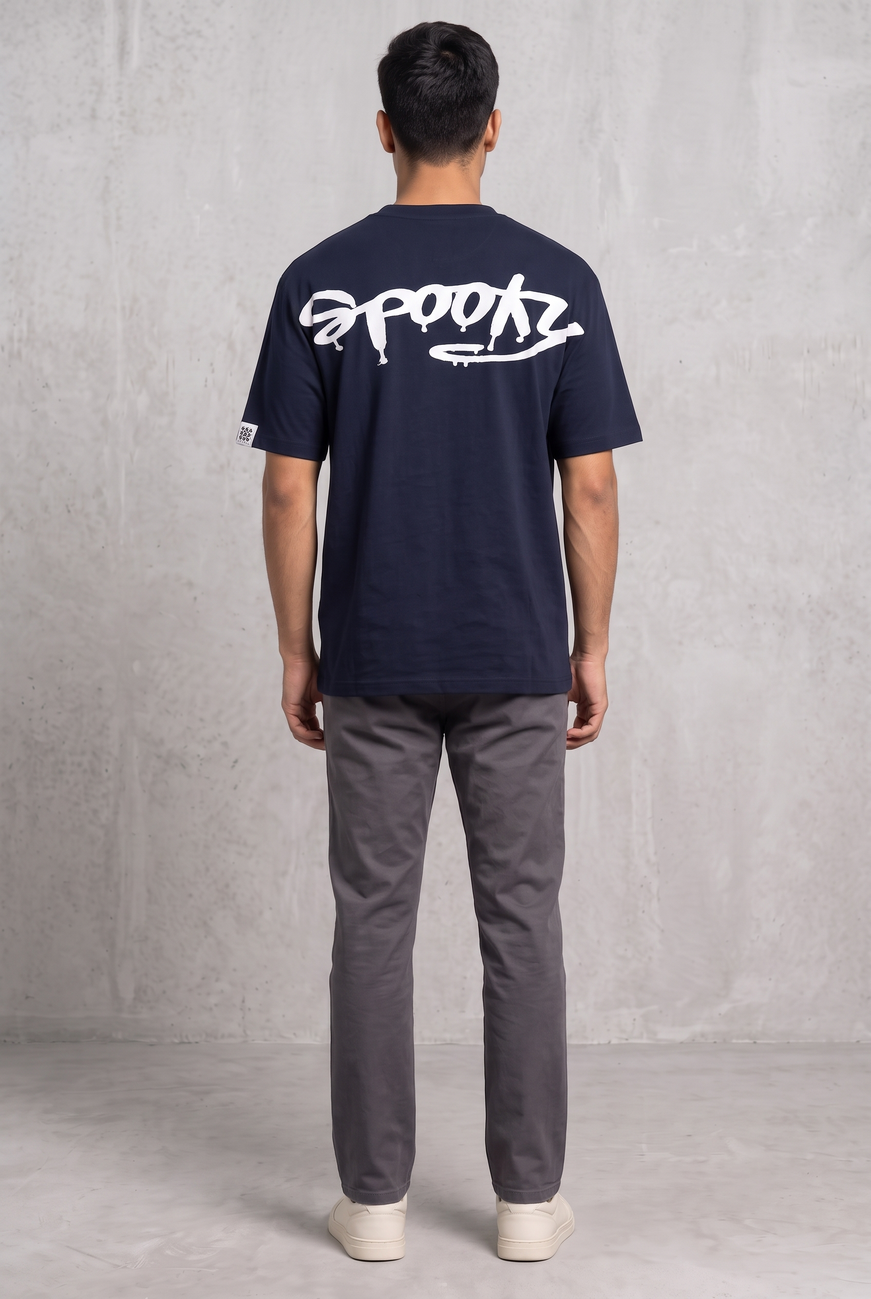 MIDNIGHT SPOOKY NAVY MEN’S OVERSIZED T-SHIRT
