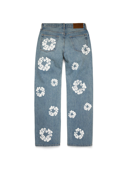 Denim Tears Baggy Cotton Wreath Denim Pant Light Wash
