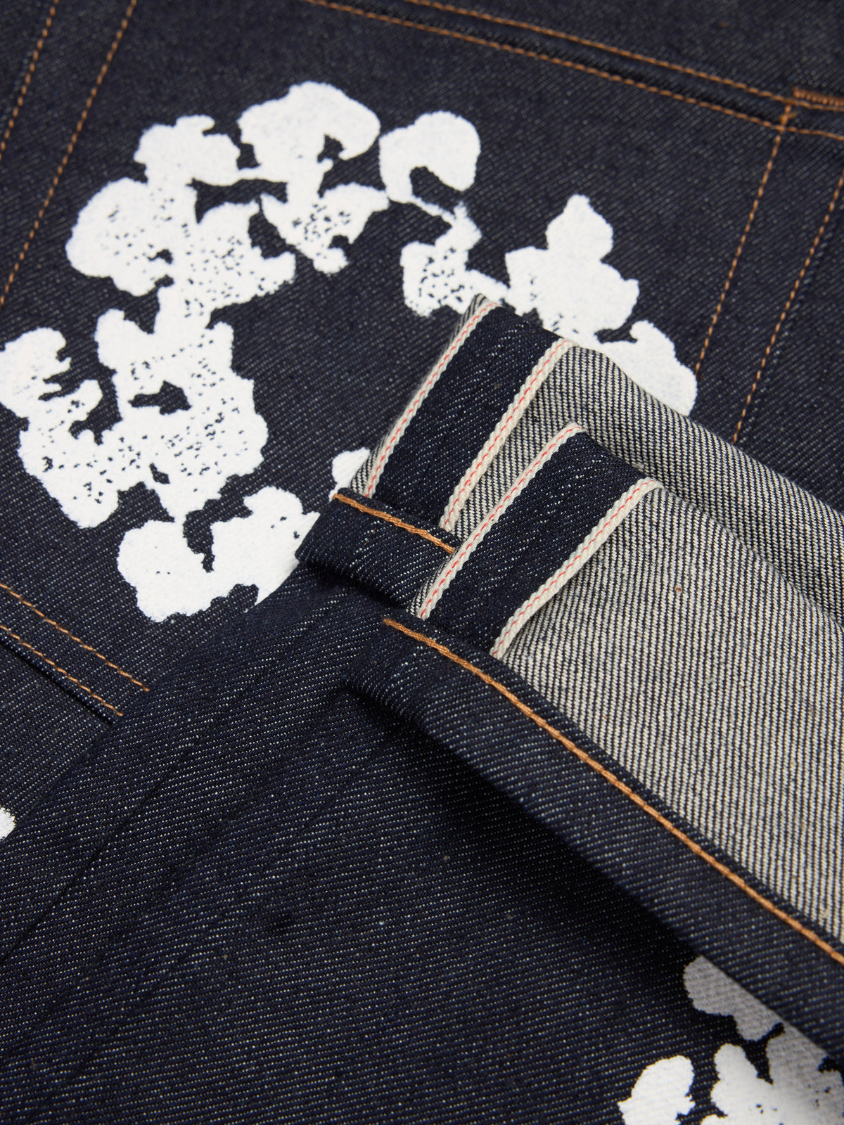 Denim Tears Baggy Cotton Wreath Denim Pant Selvedge
