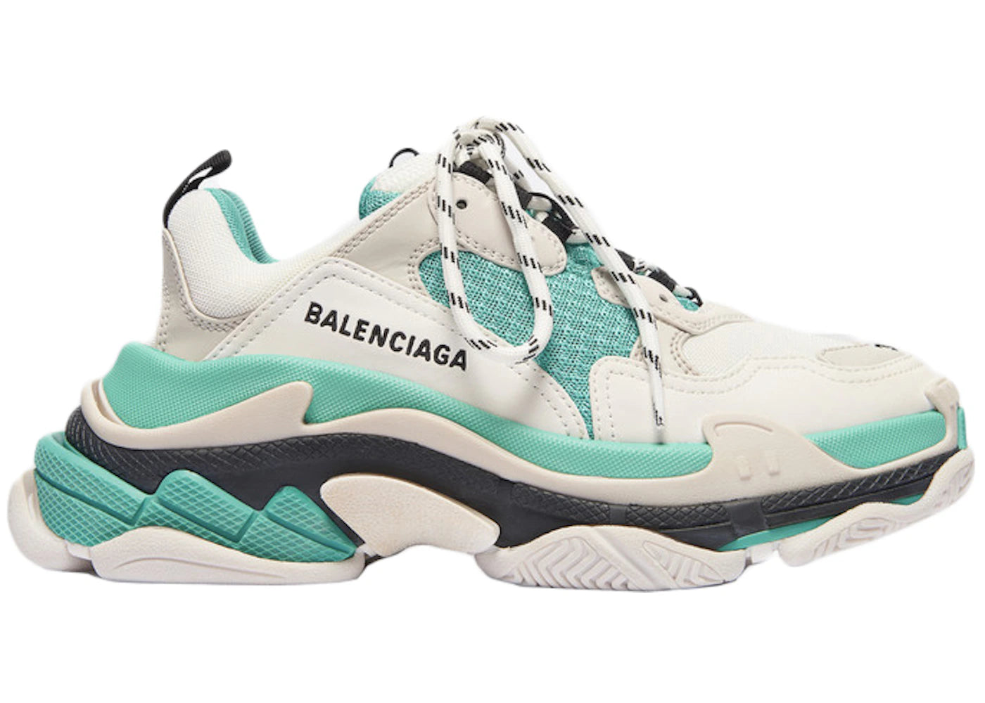 Balencaiga Triple S White Grey Turquoise (Women'S)