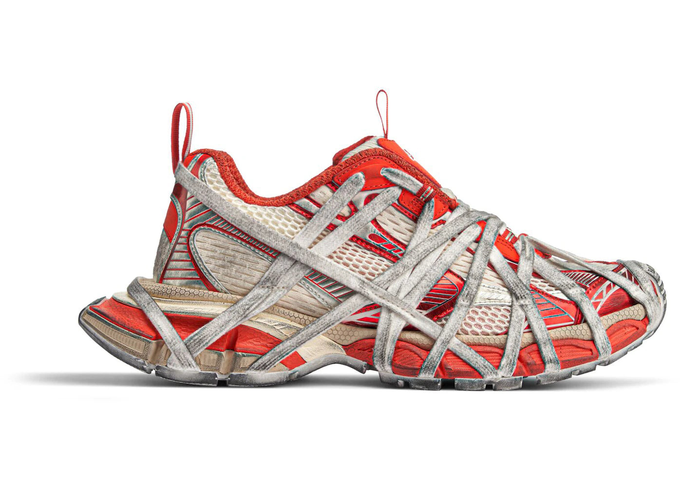 balenciaga 3xl extreme lace orange beige distress