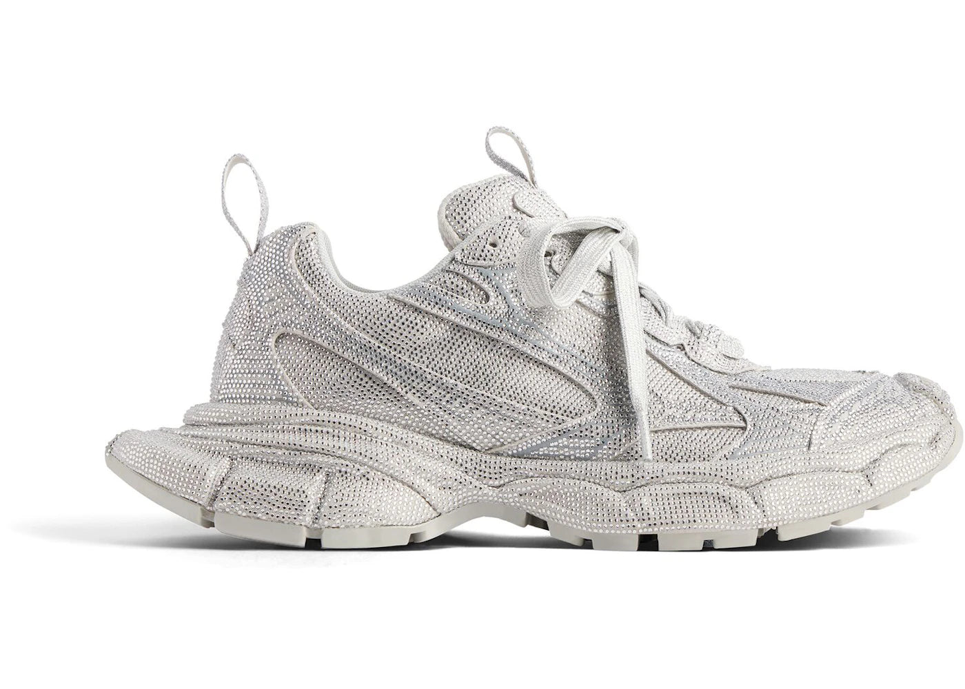 balenciaga 3xl light grey rhinestones