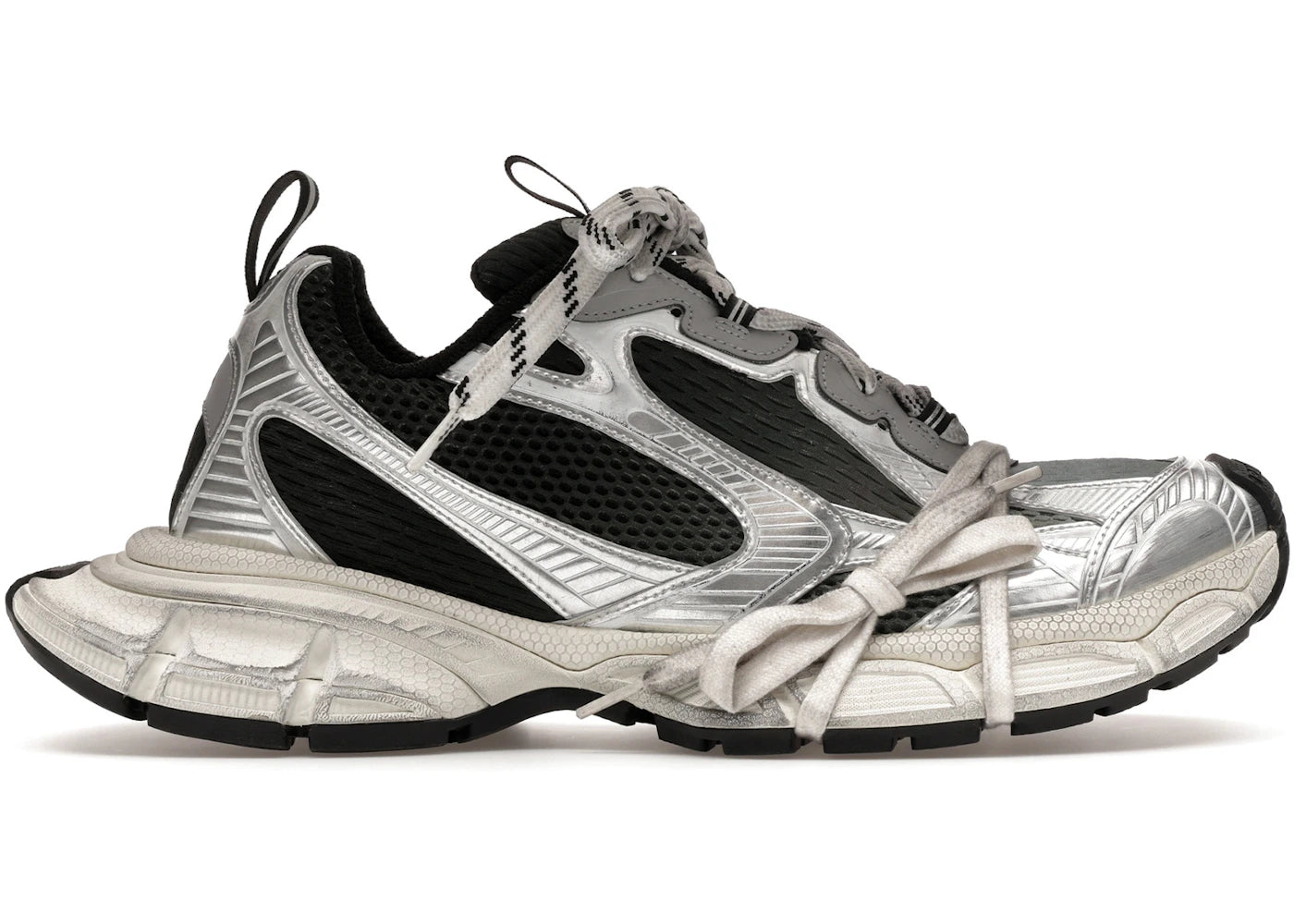 Balenciaga 3Xl Worn-Out Gradient Black Silver
