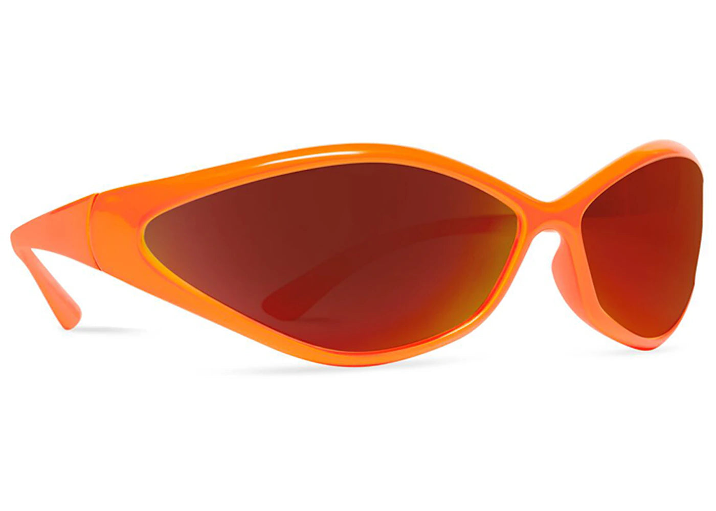 balenciaga 90s oval sunglasses fluo orange (745069t00077559)
