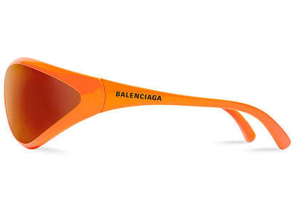 balenciaga 90s oval sunglasses fluo orange (745069t00077559)