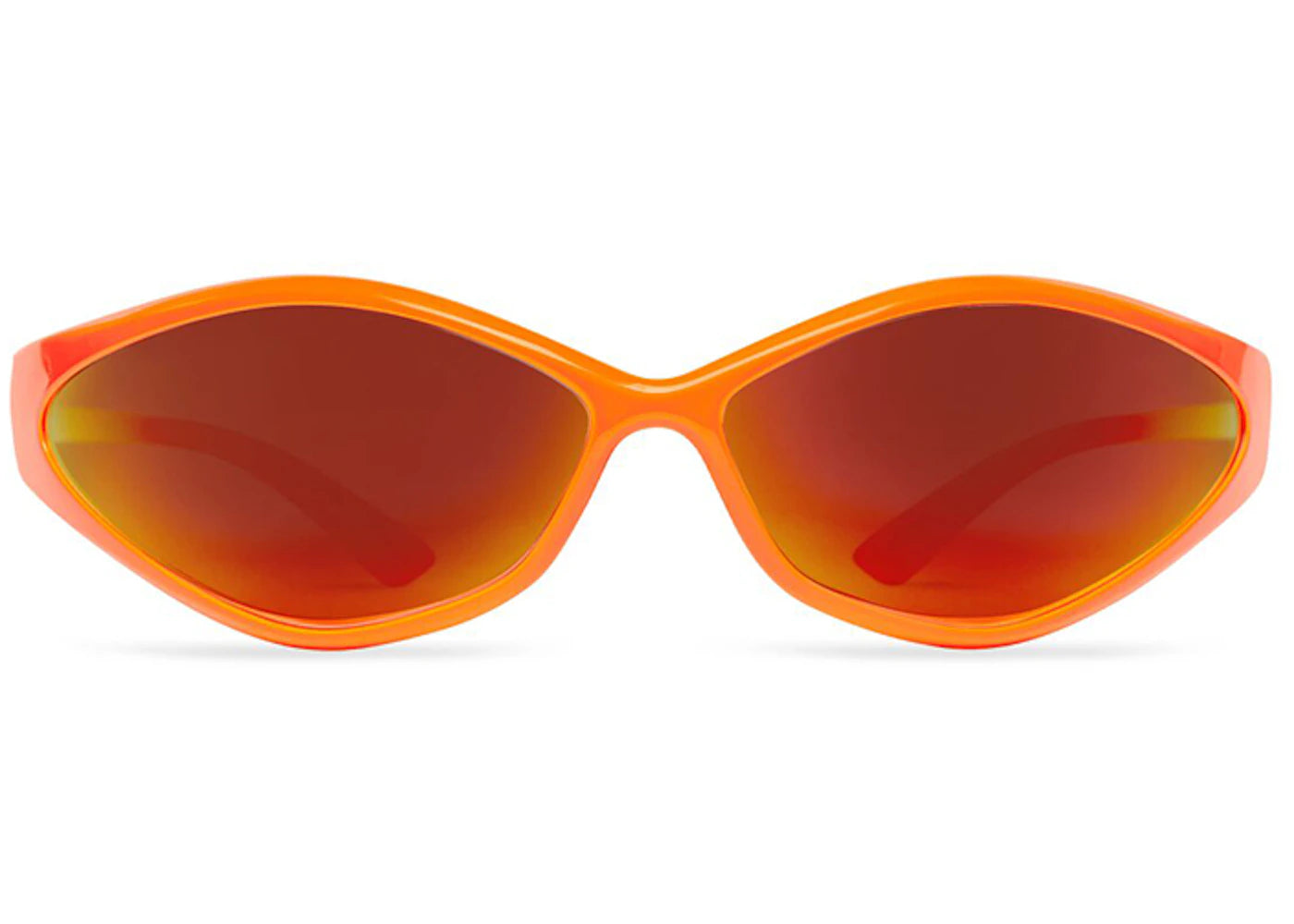 balenciaga 90s oval sunglasses fluo orange (745069t00077559)