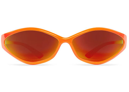 balenciaga 90s oval sunglasses fluo orange (745069t00077559)