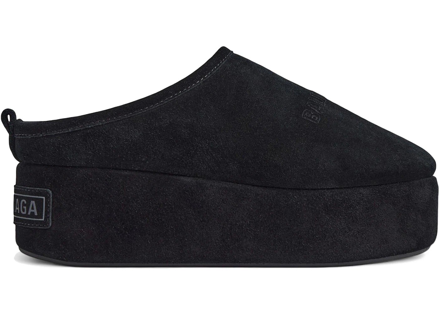 balenciaga alaska soft platform mule black (women's)