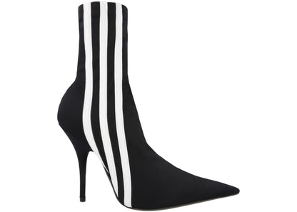 balenciaga x adidas knife booties black white (women's)