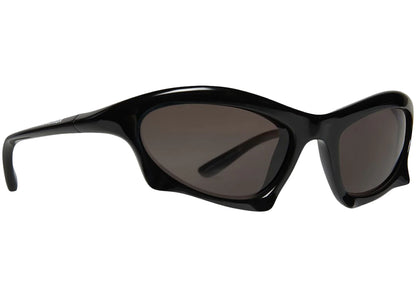 balenciaga bat rectangle sunglasses black