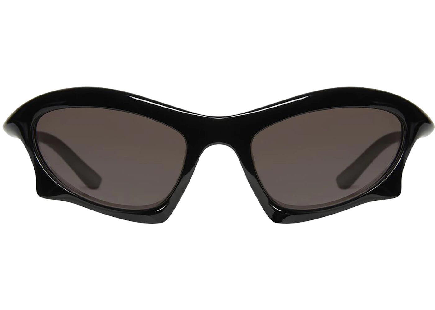 balenciaga bat rectangle sunglasses black