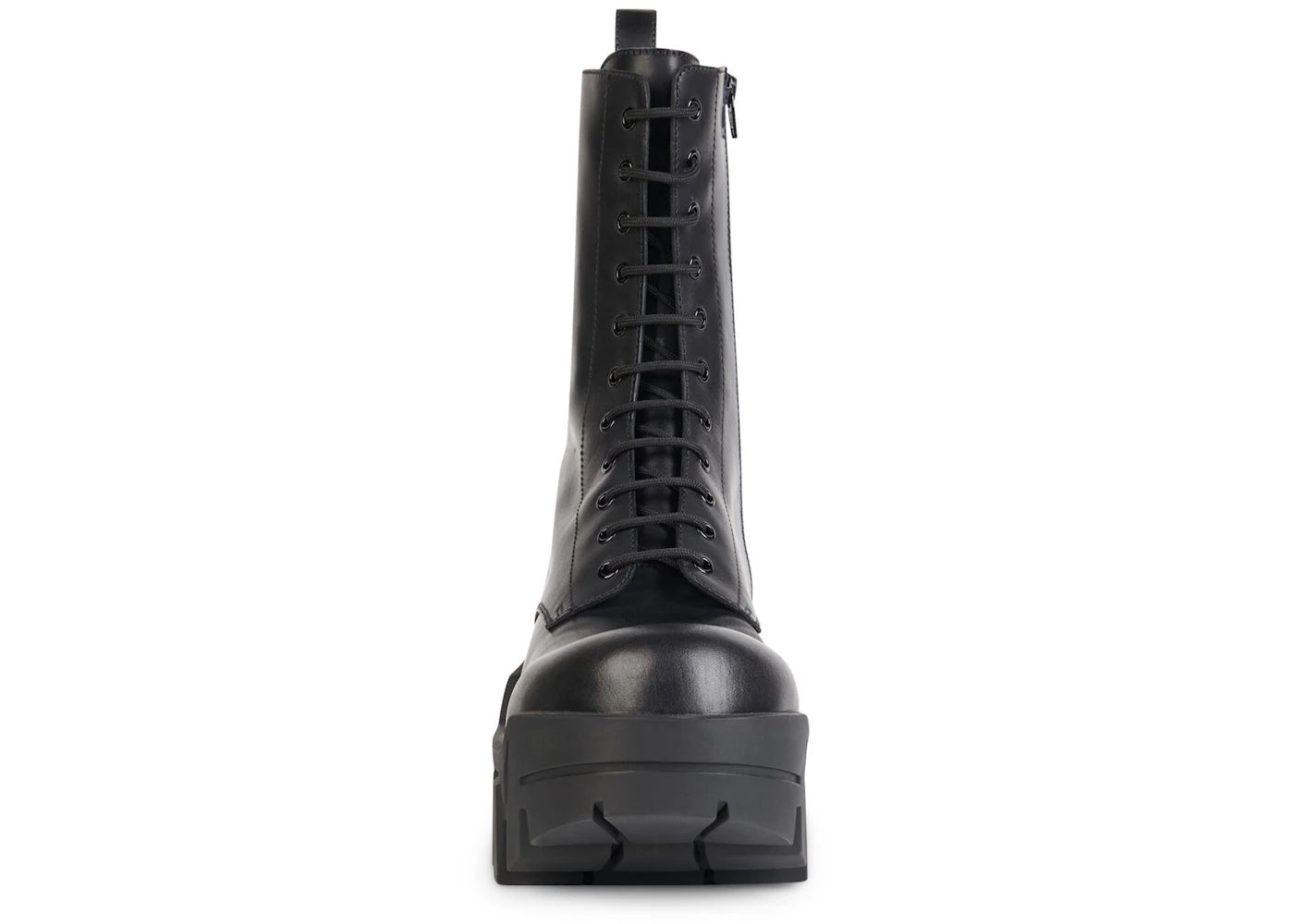 balenciaga bulldozer laceup boot black calfskin