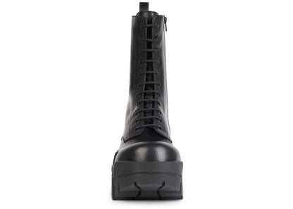 balenciaga bulldozer laceup boot black calfskin