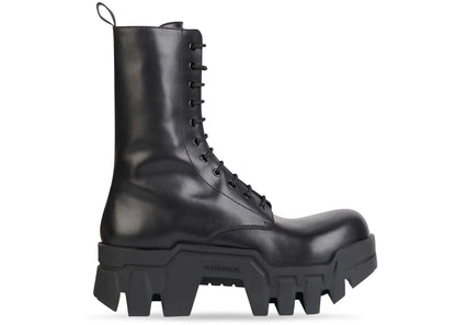 balenciaga bulldozer laceup boot black calfskin