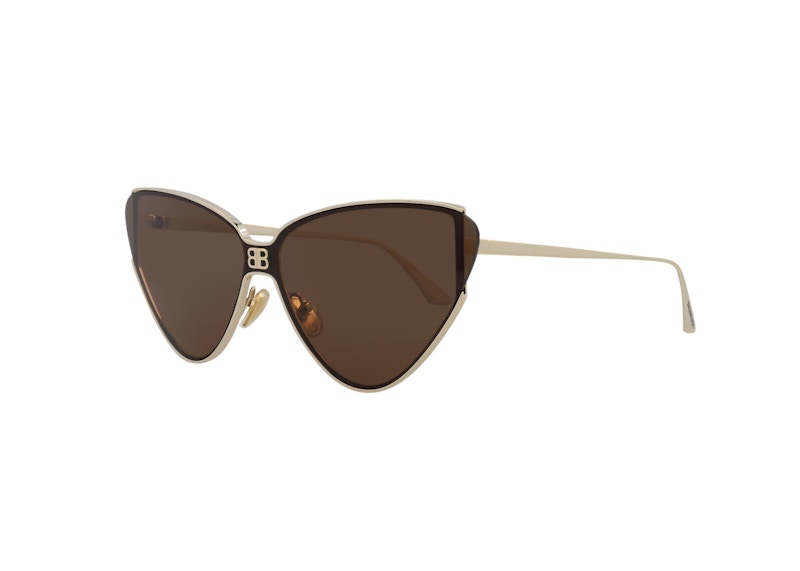 Balenciaga Cat Eye Sunglasses Gold/Brown (Bb0191S-30011959-002)