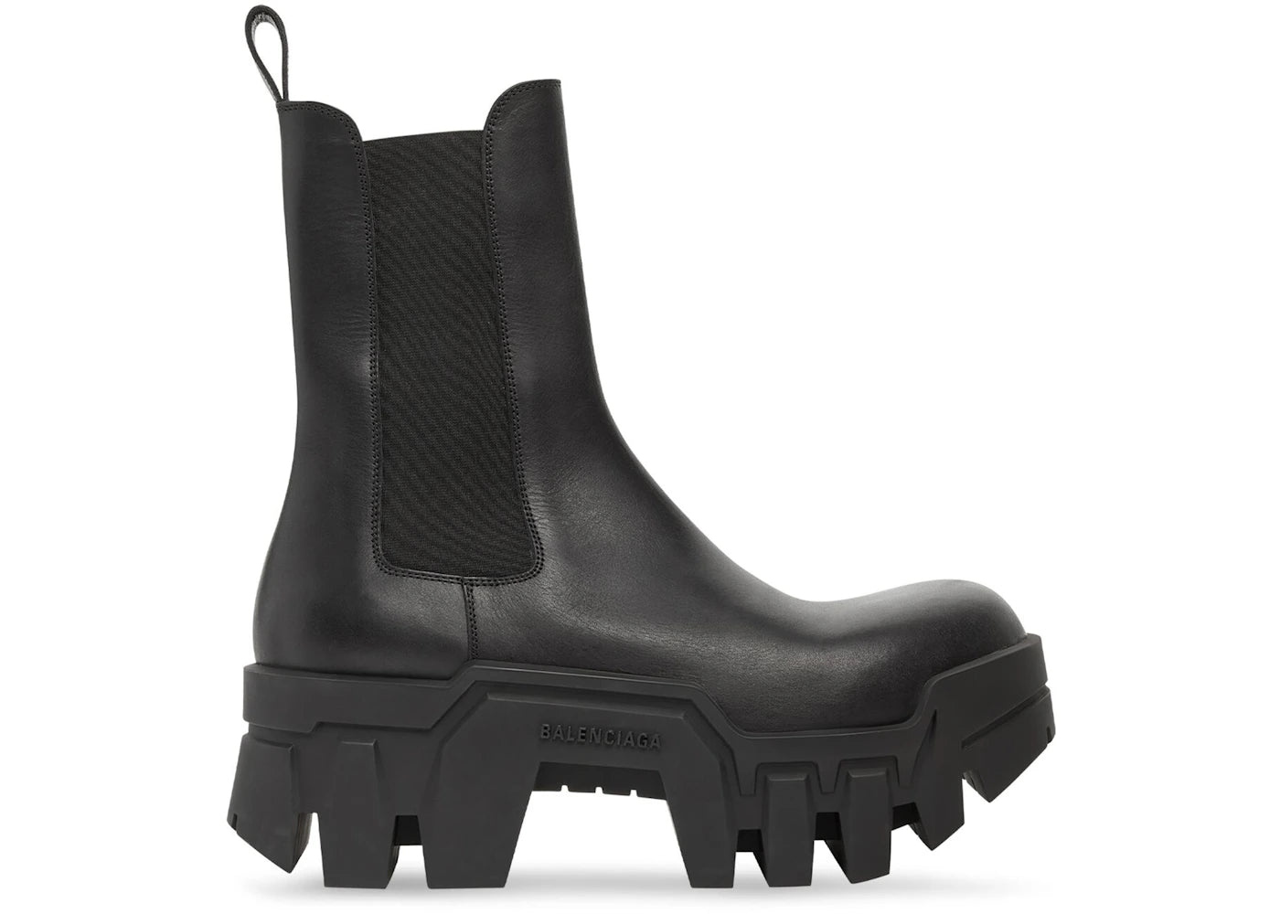 Balenciaga Chelsea Bulldozer 80Mm Boots Black Matte Calkskin (Men'S)