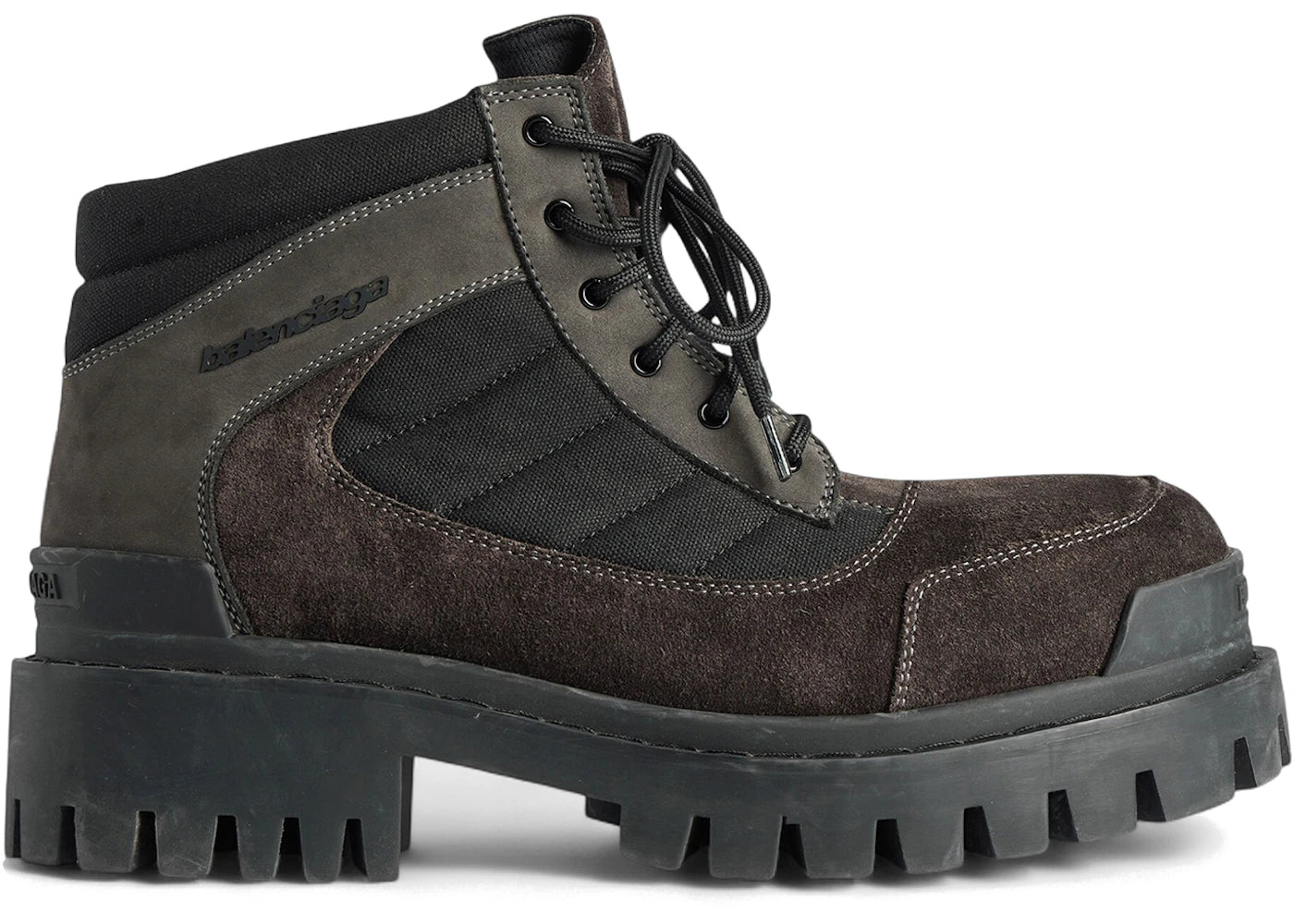 Balenciaga Combat Strike Low Boot Brown Black