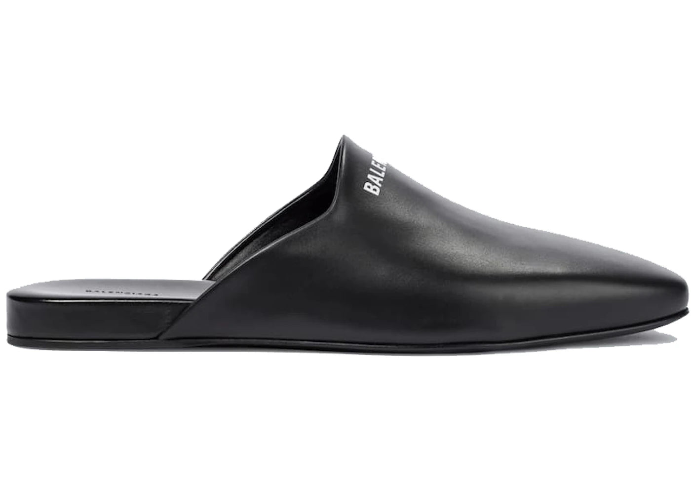 balenciaga cosy mules black leather