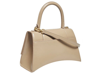 Balenciaga Hourglass Top Handle Bag Small Beige
