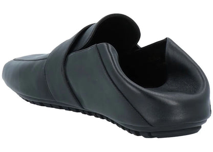 balenciaga slide loafer black leather