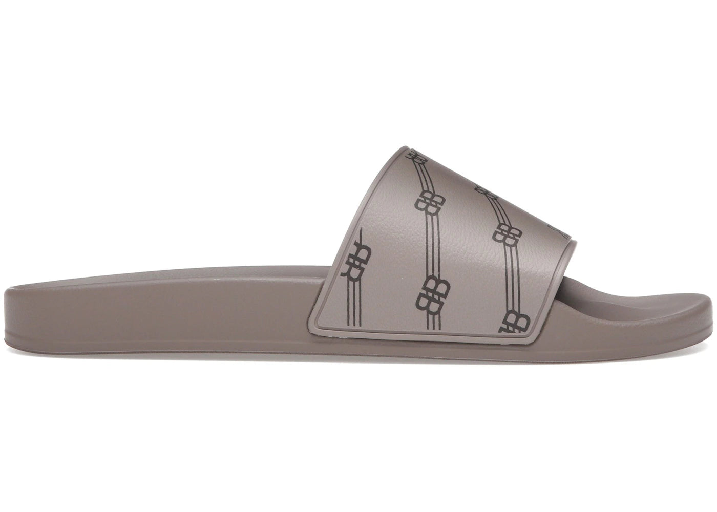 Balenciaga Monogram Slides Light Brown Black