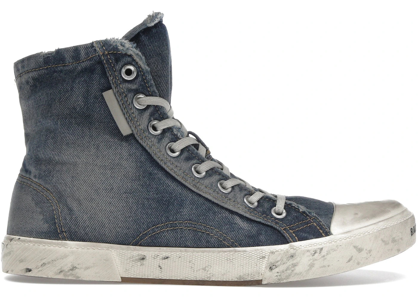 Balenciaga Paris High Top Blue Destroyed Denim