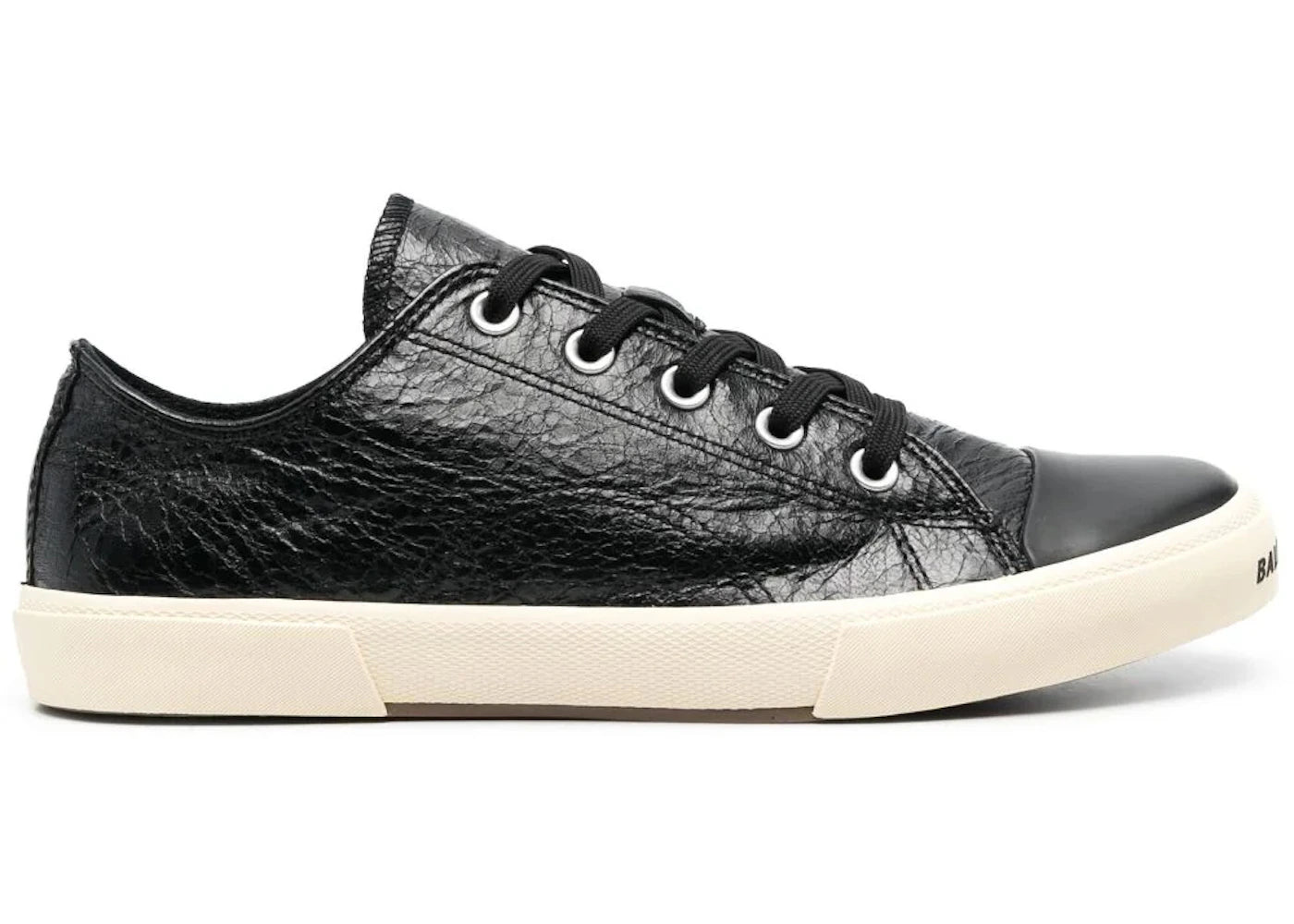 balenciaga paris low top leather sneaker black