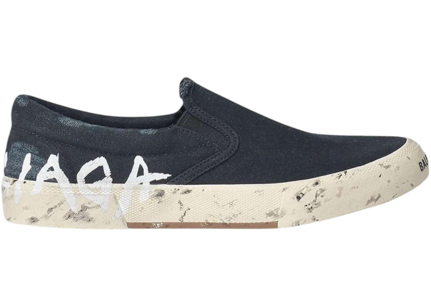 balenciaga paris slip on low (women's) black