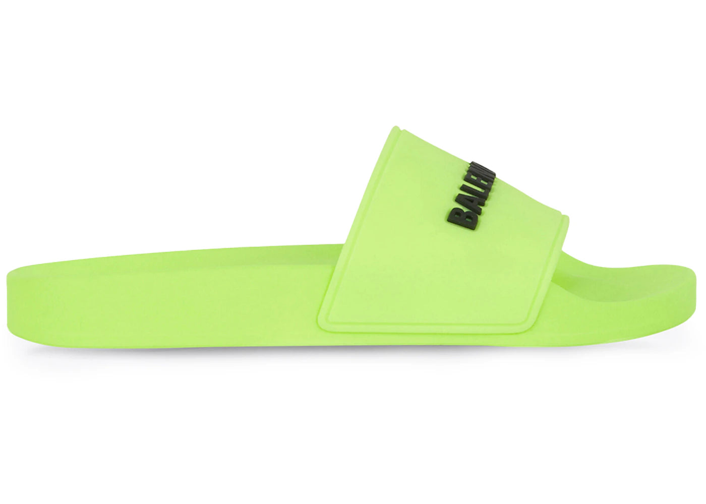 balenciaga pool slide fluo yellow (women's)