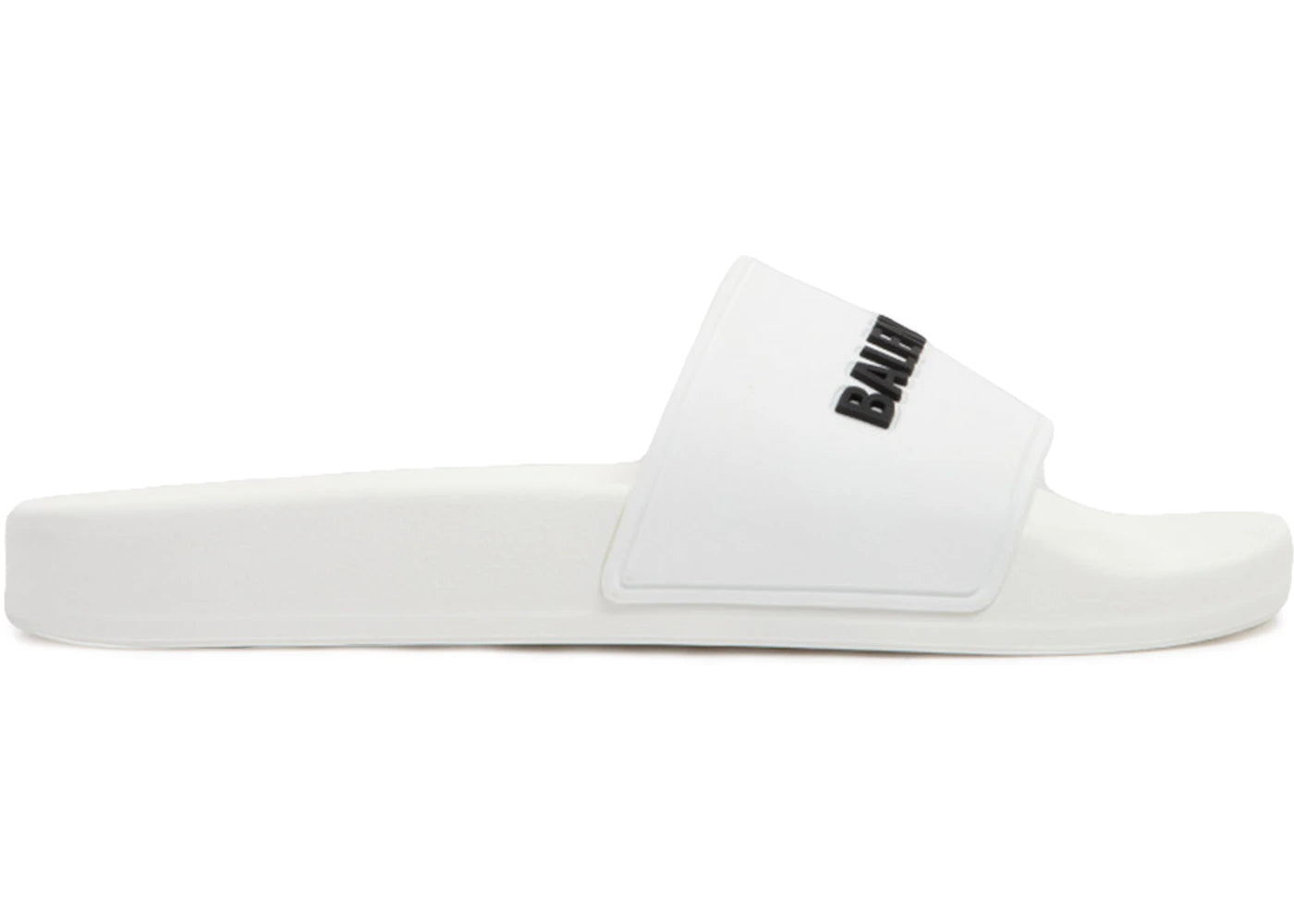 balenciaga pool slides white black 3d logo (women's)