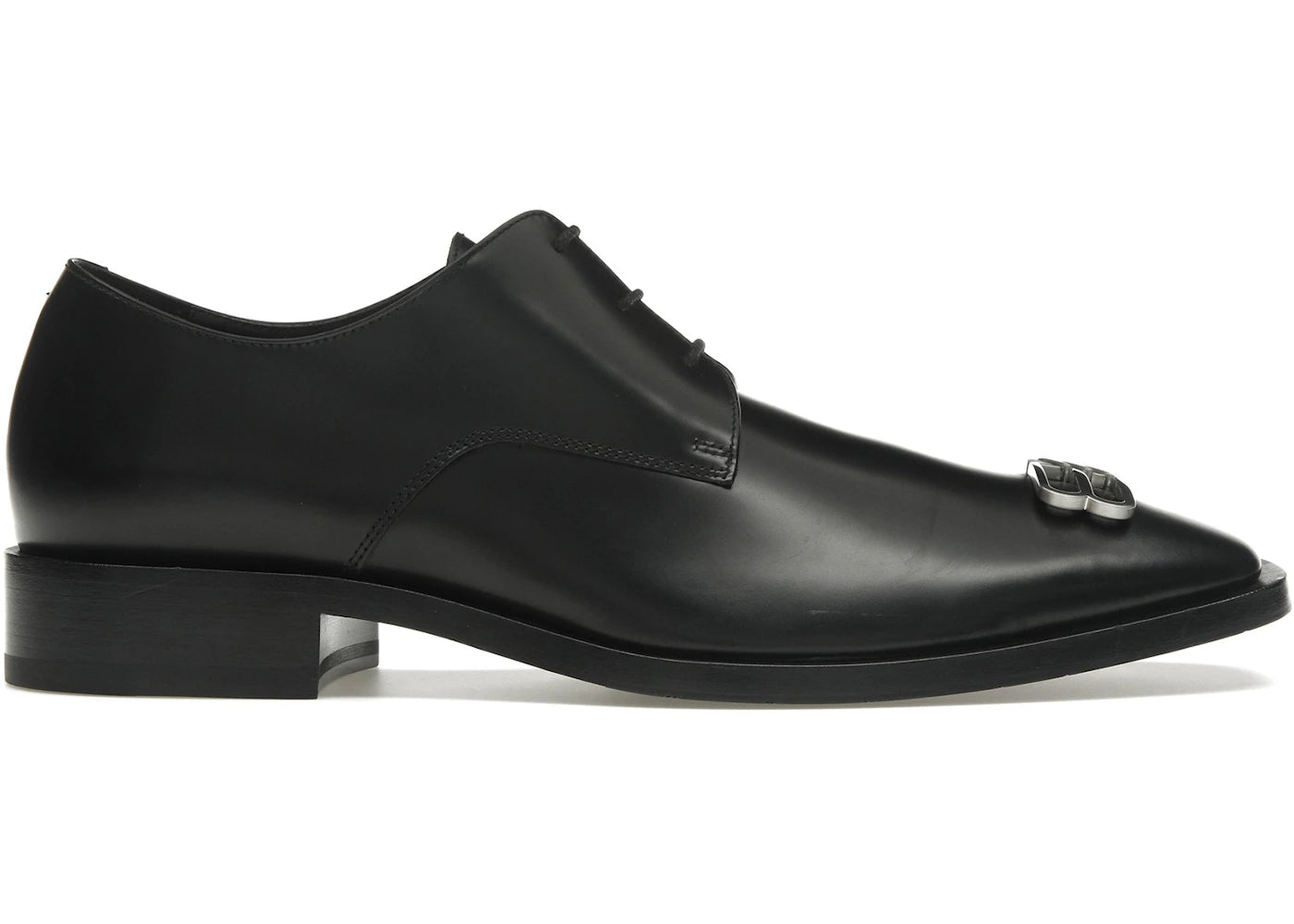 Balenciaga Rim Derby Shoes Black Leather
