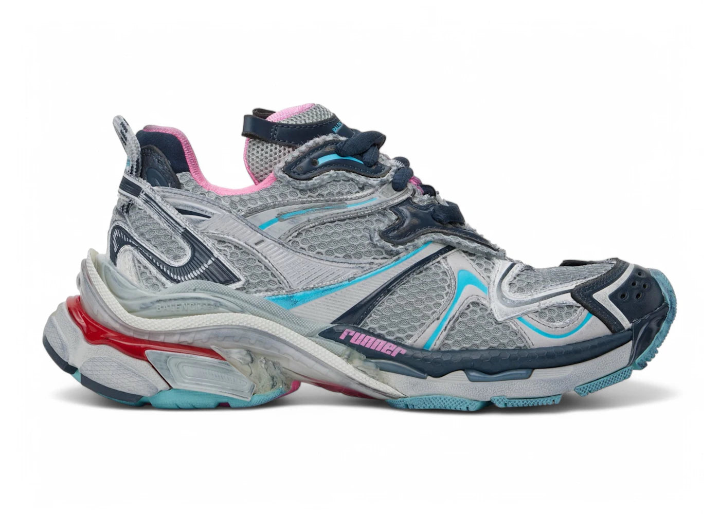 balenciaga runner 2.0 grey blue pink red