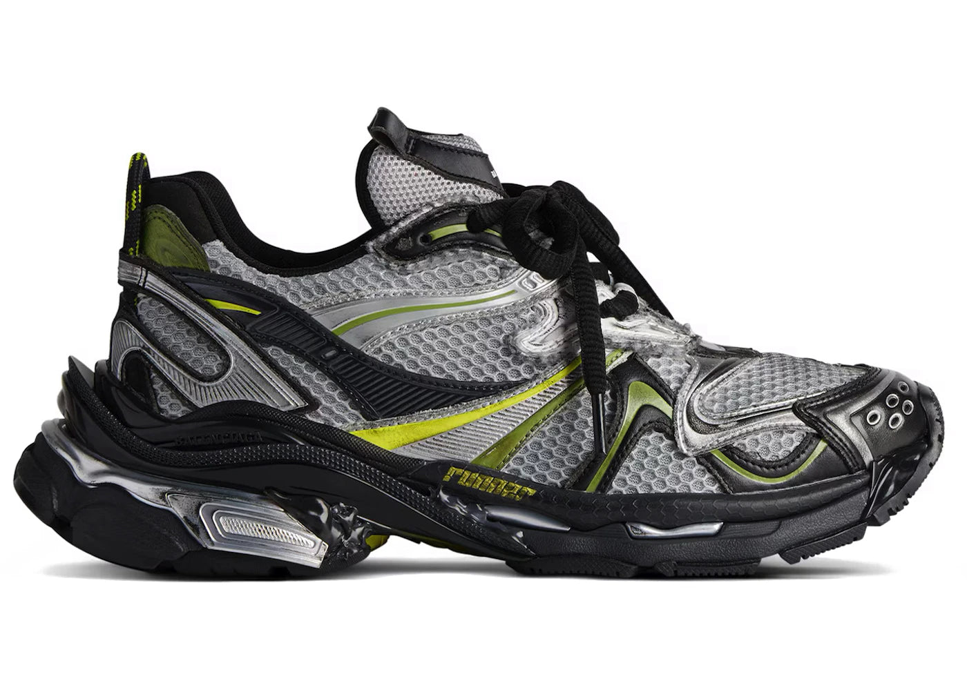 Balenciaga Runner 2.0 Worn-Out Silver Neon Yellow