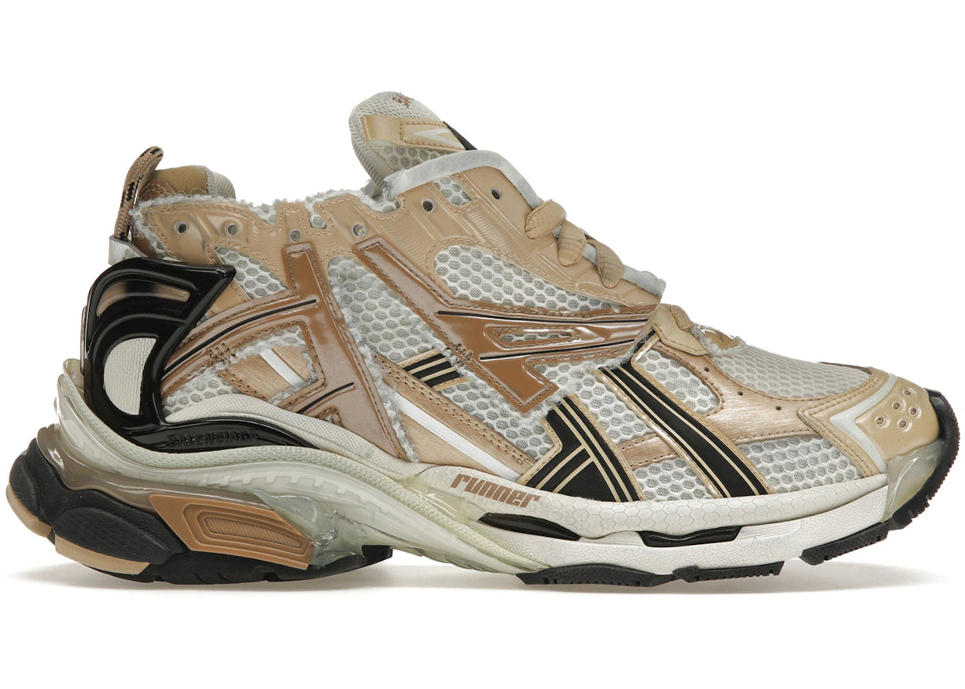 balenciaga runner beige black white