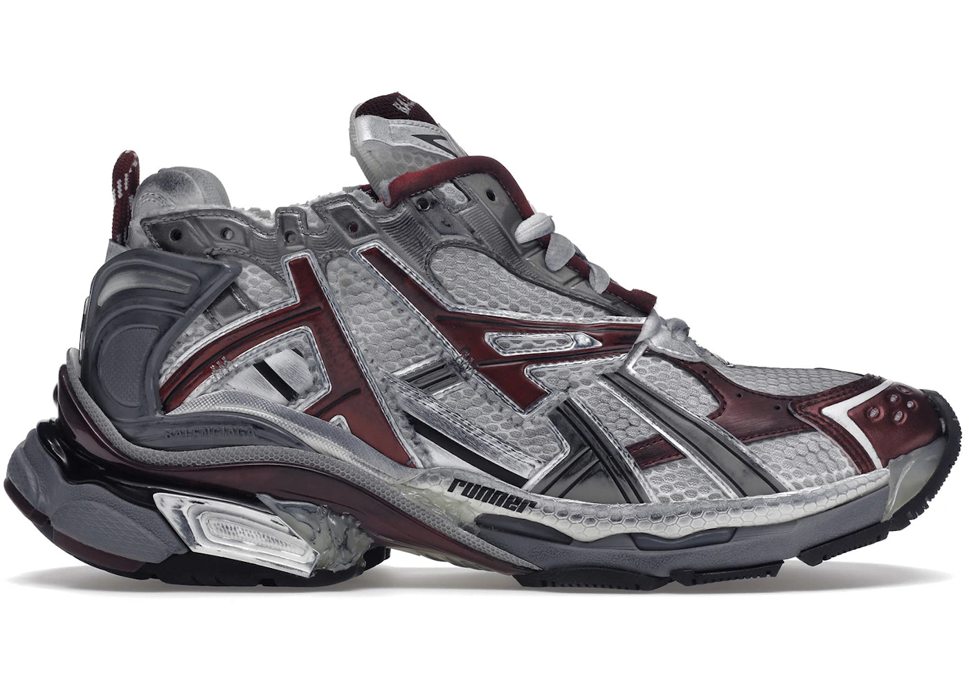 balenciaga runner burgundy