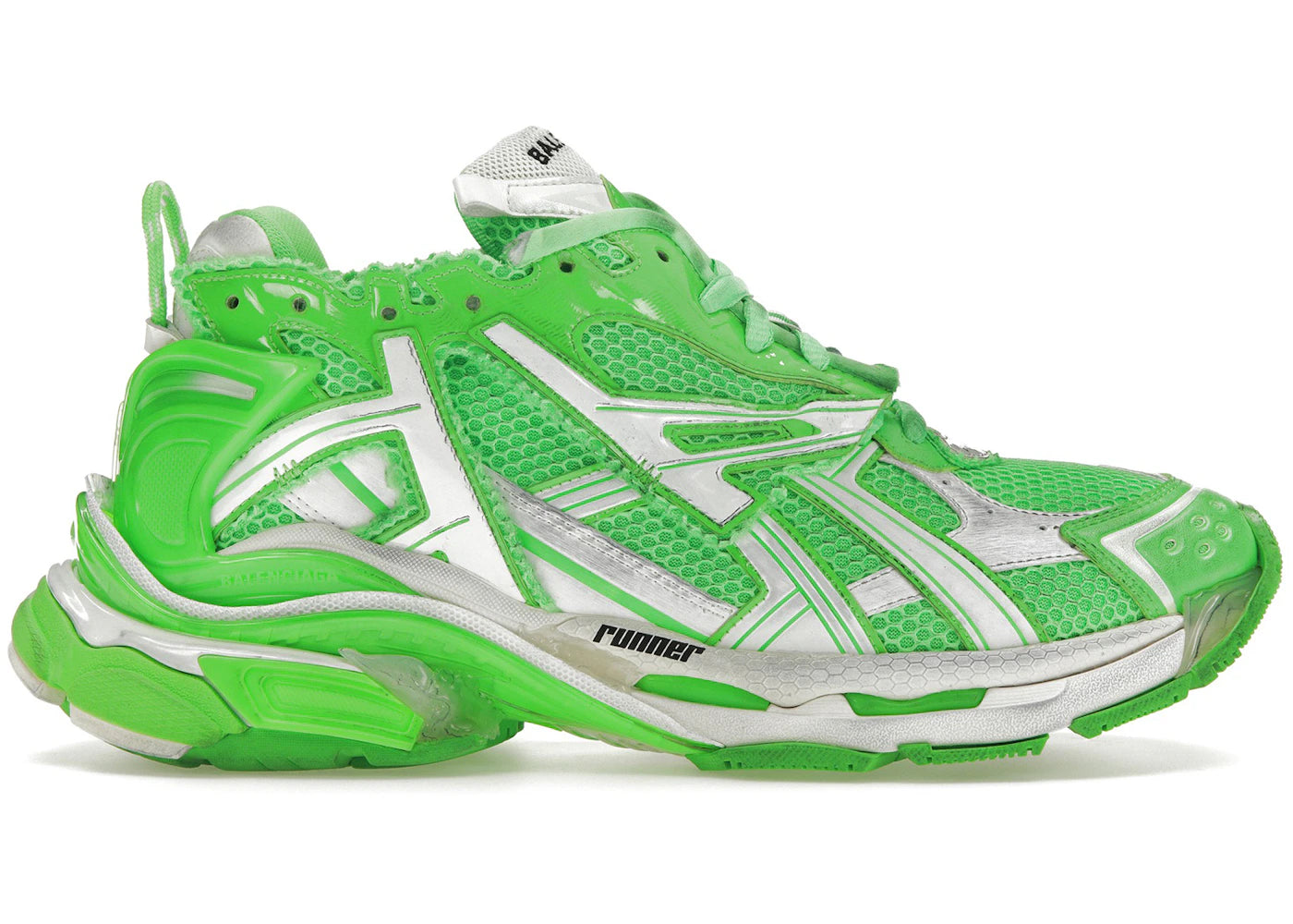 balenciaga runner fluo green